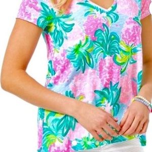 EUC Lilly Pulitzer Etta shirt in pineapple shake size medium